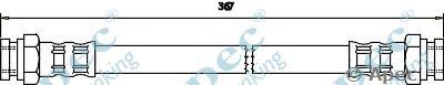 APEC BRAKING hos3423 -  Тормозной шланг